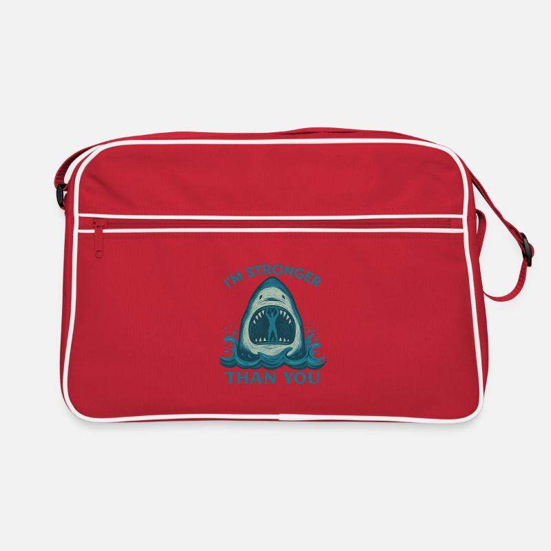 Plus fort que vous - Œuvre d’art de requin Sac Retro