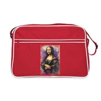 Mona Lisa revisited - oil on canvas - Retro Bag - red/white - Front