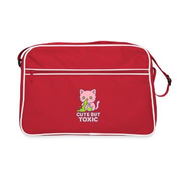 Toxic Kawaii Cat - Retro Bag - red/white - Front