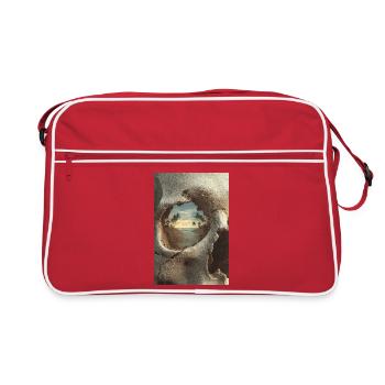 Île tropicale en crâne - Sac Retro - rouge/blanc - Devant