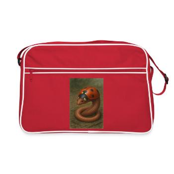 Coccinelle et ver de terre - Sac Retro - rouge/blanc - Devant