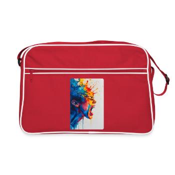 T-Shirt Spektrum der Angst - Retro Tasche - Rot/Weiß - Vorne