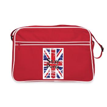 T-shirt Stay Punk Union Jack - Retro Tasche - Rot/Weiß - Vorne