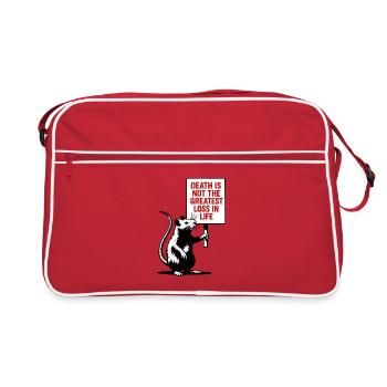Tod ist nicht der größte Verlust - Retro Tasche - Rot/Weiß - Vorne