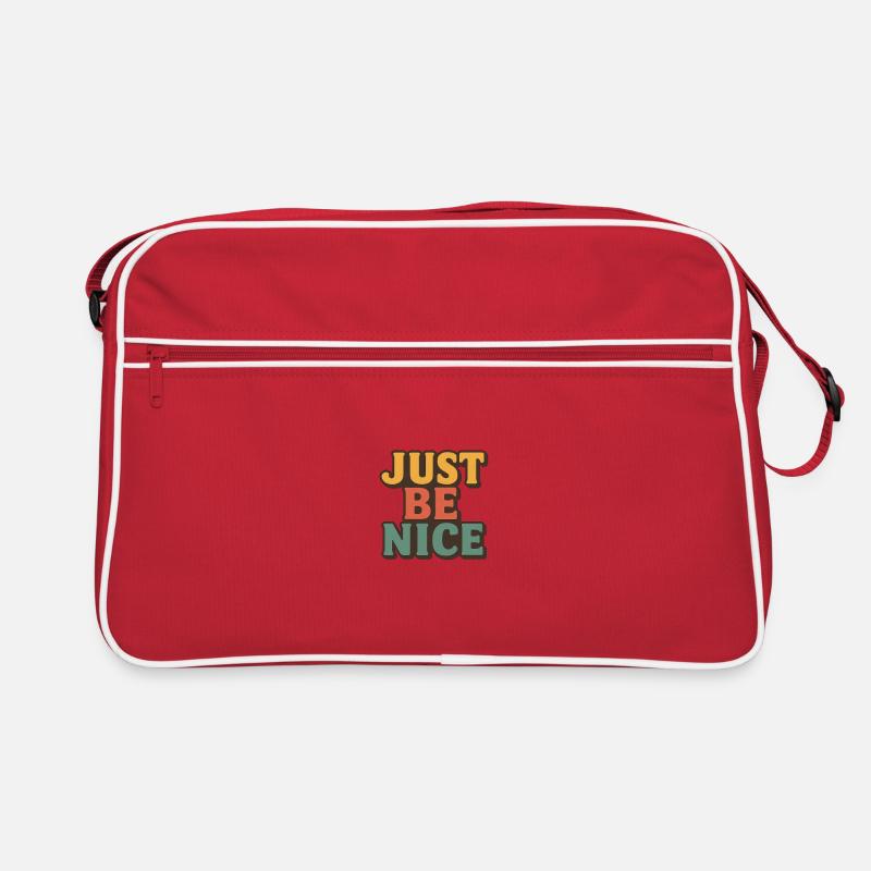Just Be Nice Retro Typography Retro Bag