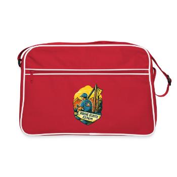 Trail roches écrites - Sac Retro - rouge/blanc - Devant