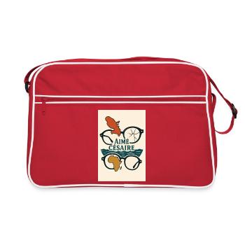 Monde Aimé Césaire Brille - Retro Tasche - Rot/Weiß - Vorne