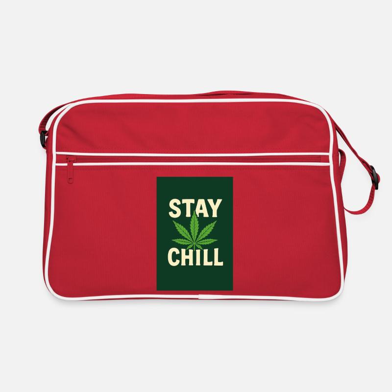 Stay Chill Feuille de Cannabis Sac Retro