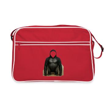 Shadow Gorilla Hoodie Design - Retro Bag - red/white - Front
