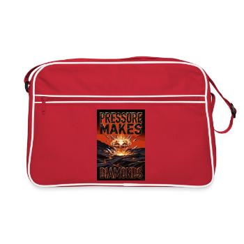 La pression fait les diamants - Sac Retro - rouge/blanc - Devant