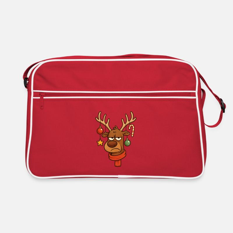 Renne agacé avec décoration de Noël Sac Retro