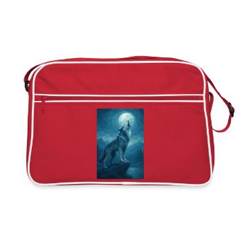 Polynature Night Wolf - Retro Bag - red/white - Front