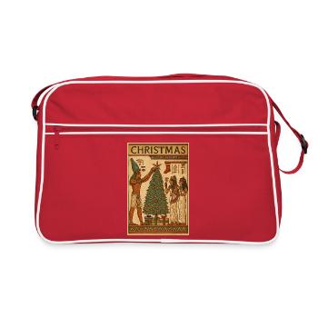 Ancient Egypt Christmas Scene - Retro Bag - red/white - Front