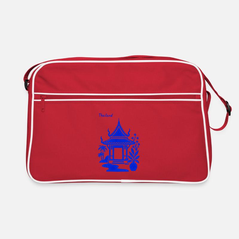 Blauer Thailändischer Pavillon Retro Tasche