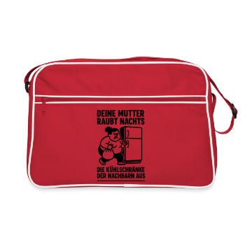 Ton frigo de blagues de mère - Sac Retro - rouge/blanc - Devant