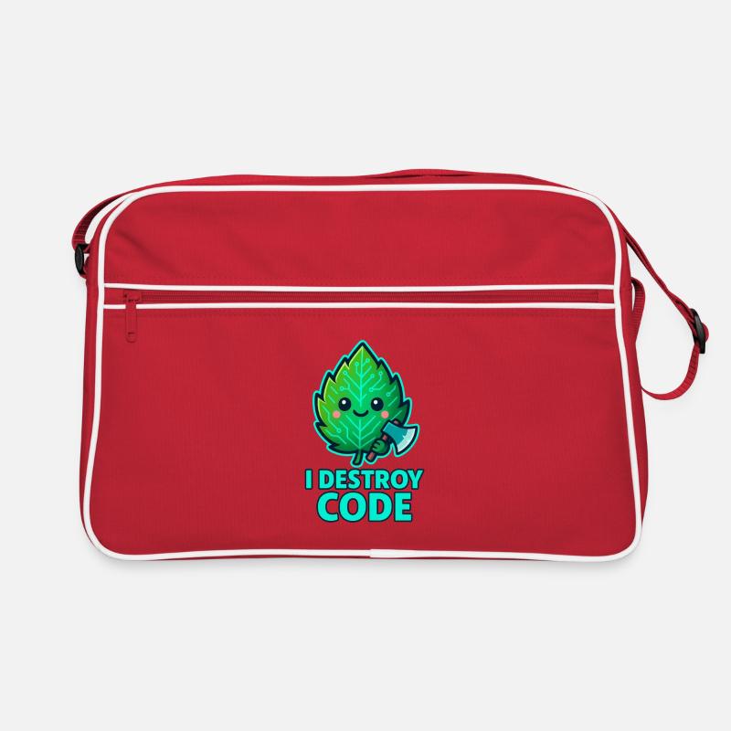 Green Leaf Code Warrior Retro Bag