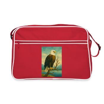 Polynature Weißkopfseeadler - Retro Tasche - Rot/Weiß - Vorne