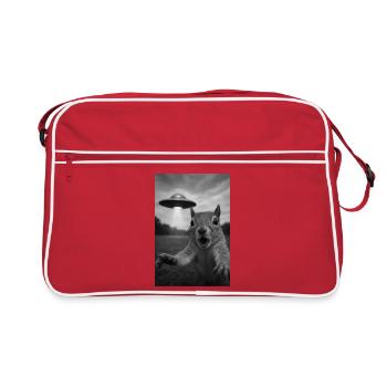 Rencontre avec un écureuil OVNI - Sac Retro - rouge/blanc - Devant