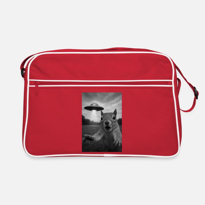 UFO Squirrel Encounter Retro Bag