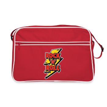 Rock 'N' Roll Lightning Bolt Emblem - Retro Bag - red/white - Front