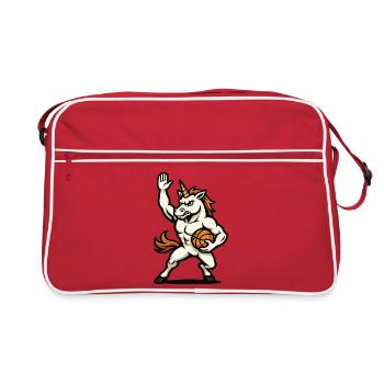 Basketball : Guerrier de la Licorne - Sac Retro - rouge/blanc - Devant