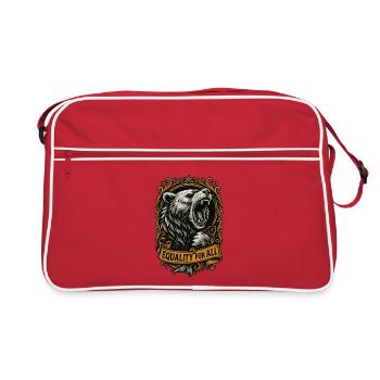 Bear with Equality for All - Retro Bag - red/white - Front