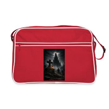 Gothic Castle in the Fog - Retro Bag - red/white - Front