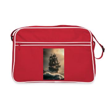 Stormbound Galleon at Dawn - Retro Bag - red/white - Front