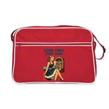 Rockabilly Diner Diner Jukebox Rétro - Sac Retro - rouge/blanc - Devant