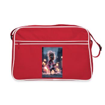 Neon Dread Guitarist with Pink Guitar - Retro Bag - red/white - Front