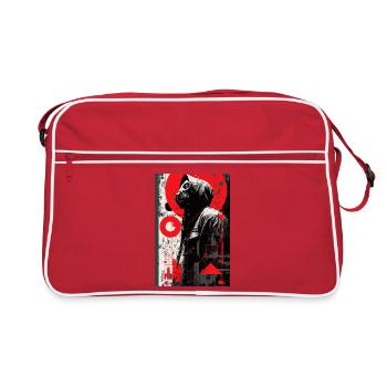 Masque à gaz rouge Graffiti - Sac Retro - rouge/blanc - Devant