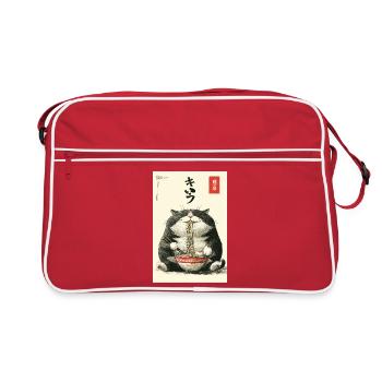 Neko-Nudelfest - Retro Tasche - Rot/Weiß - Vorne