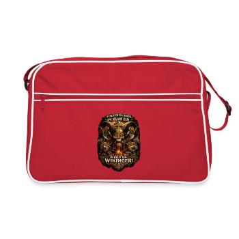Cœur de feu rebelle viking - Sac Retro - rouge/blanc - Devant