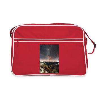 The Milky Way above Agrafa Mountains - Retro Bag - red/white - Front