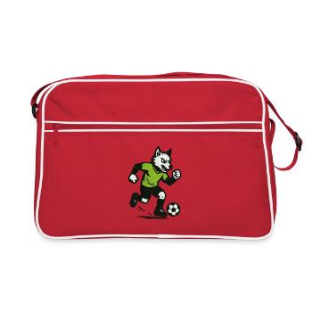 Green Wolf Football Dribble - Sac Retro - rouge/blanc - Devant
