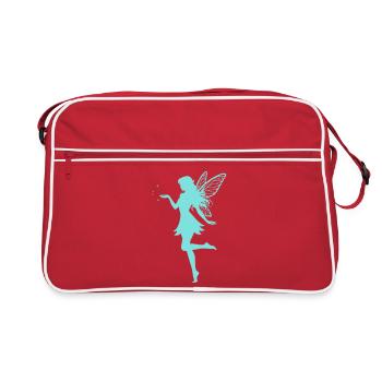 Silhouette de fée avec des étoiles - Sac Retro - rouge/blanc - Devant