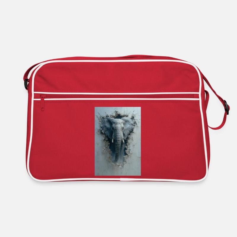 Elefantendurchbruch Retro Tasche