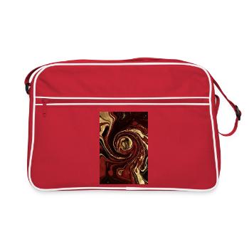 Abstract Germany Fluid Art Part 1. - Retro Bag - red/white - Front