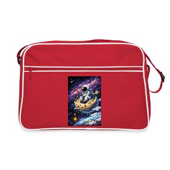 Astral fishing on the Moon - Retro Bag - red/white - Front