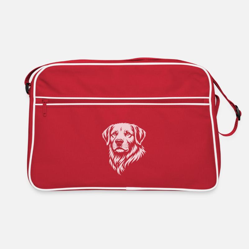 Tête de Labrador dans un style de tatouage vectoriel Sac Retro
