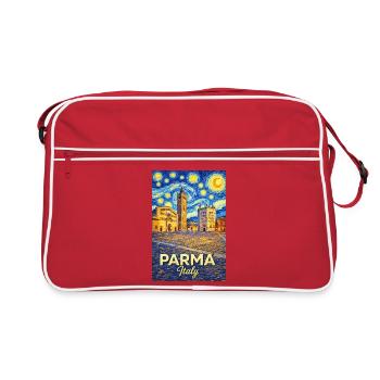 Parme, Italie. - Sac Retro - rouge/blanc - Devant