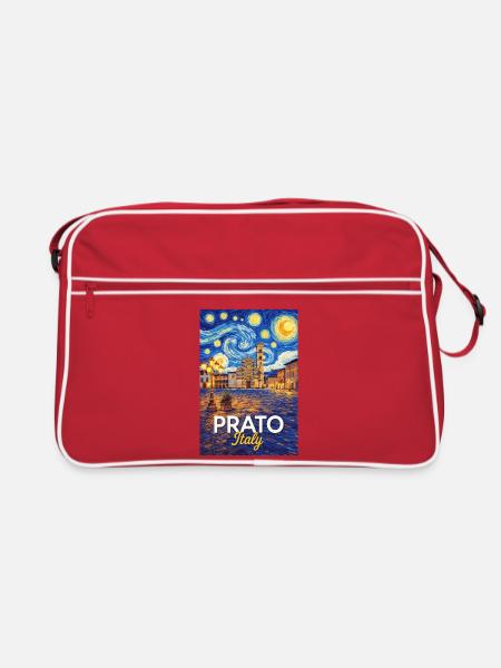 Prato, Italie. - Sac Retro - rouge/blanc - Devant