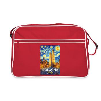 Bologna, Italien - Retro Tasche - Rot/Weiß - Vorne
