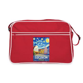 Szczecin, Pologne - Sac Retro - rouge/blanc - Devant