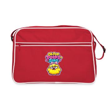 Voilà toi poussin, Pâques, Enfants, Poulet - Sac Retro - rouge/blanc - Devant