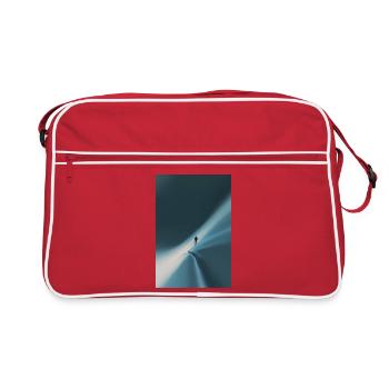 Lone Climber on Azure Frozen Ridge - Retro Bag - red/white - Front