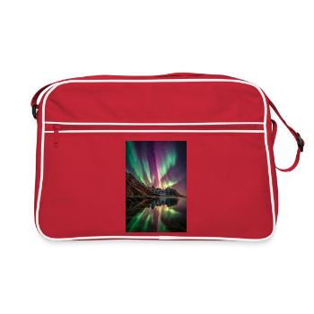Aurora Peaks Reflections - Retro Bag - red/white - Front
