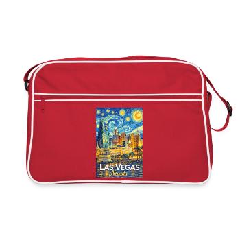 Las Vegas Nevada - Retro Tasche - Rot/Weiß - Vorne