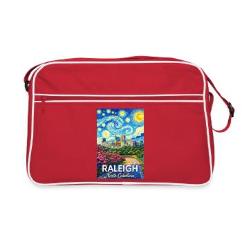 Raleigh, North Carolina - Retro Bag - red/white - Front