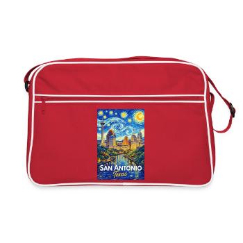 San Antonio, Texas - Retro Bag - red/white - Front